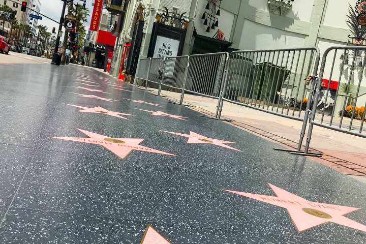 a sign on a city street