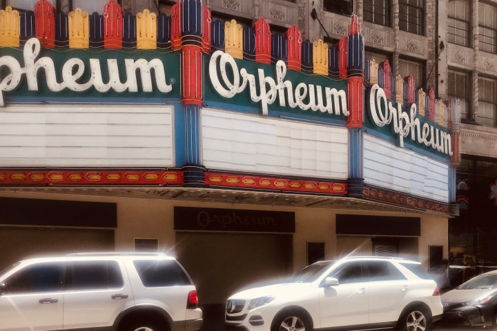 a car parked in front of a building